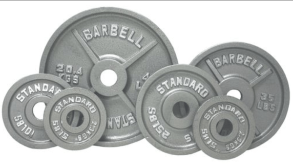 Olympic Iron Plates including multiple sizes