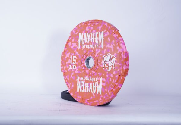 Mayhem Strength Neon Fleck Bumper Plates-15lb Pair