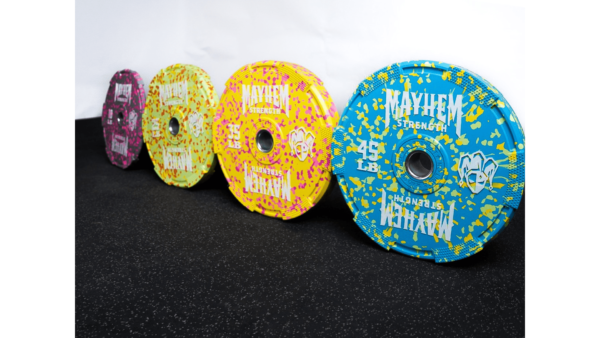 Mayhem Strength Neon Fleck Bumper Plates - Image 2