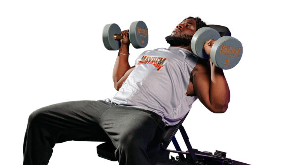 V3 Urethane Dumbbells - Gold Handles and Grey Urethanes6