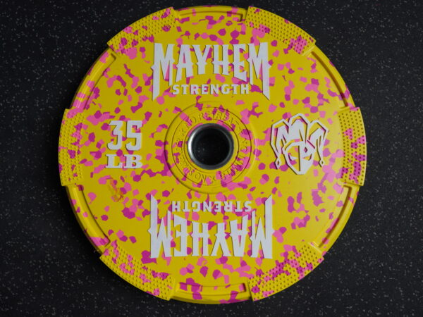 Mayhem Strength Neon Fleck Bumper Plates-35lb Pair