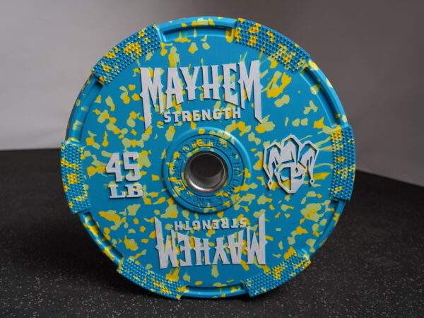 Mayhem Strength Neon Fleck Bumper Plates-45lb Pair