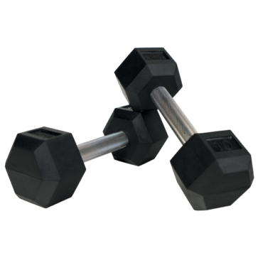 MAYHEM STRENGTH RUBBER HEX DUMBBELLS 10lb