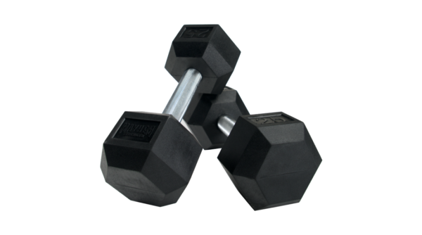 MAYHEM STRENGTH RUBBER HEX DUMBBELLS 25lb