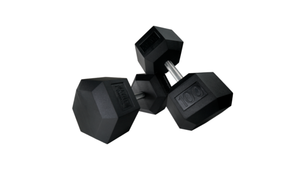 MAYHEM STRENGTH RUBBER HEX DUMBBELLS 100lb