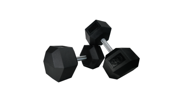 MAYHEM STRENGTH RUBBER HEX DUMBBELLS 80lb