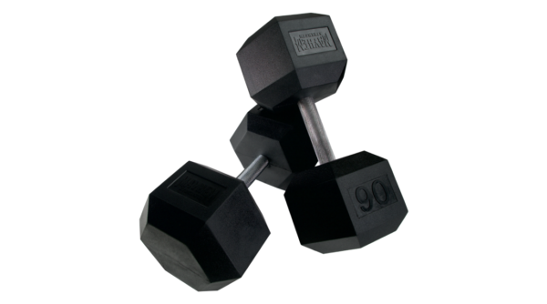 MAYHEM STRENGTH RUBBER HEX DUMBBELLS 90lb
