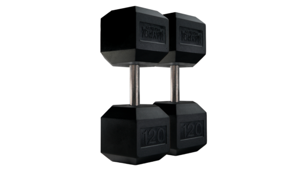 MAYHEM STRENGTH RUBBER HEX DUMBBELLS 120lb