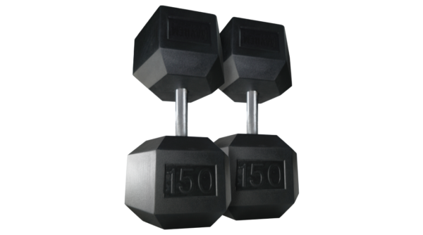MAYHEM STRENGTH RUBBER HEX DUMBBELLS 150lb