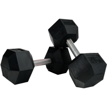 MAYHEM STRENGTH RUBBER HEX DUMBBELLS 45lb