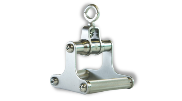 Seated Row Dual-D Handle V-Grip cable attachment for back and arm exercises.